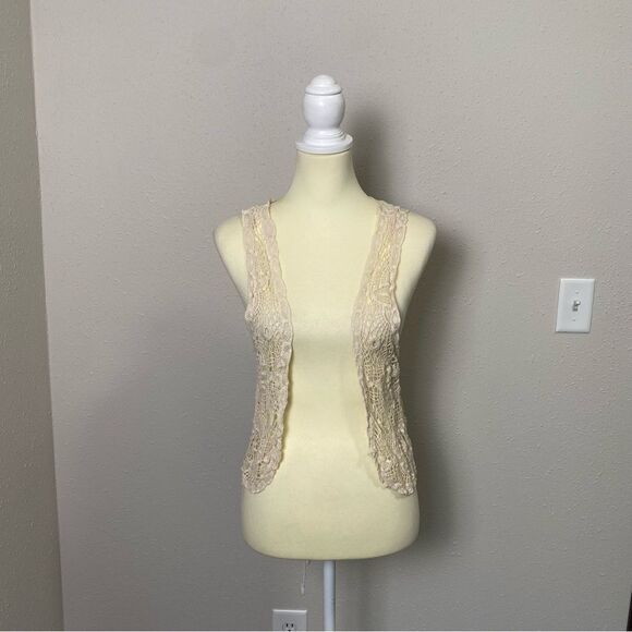 Maurices 100% Cotton Crochet Boho Hippie Vest Festival Women's Size Small - Picture 9 of 14